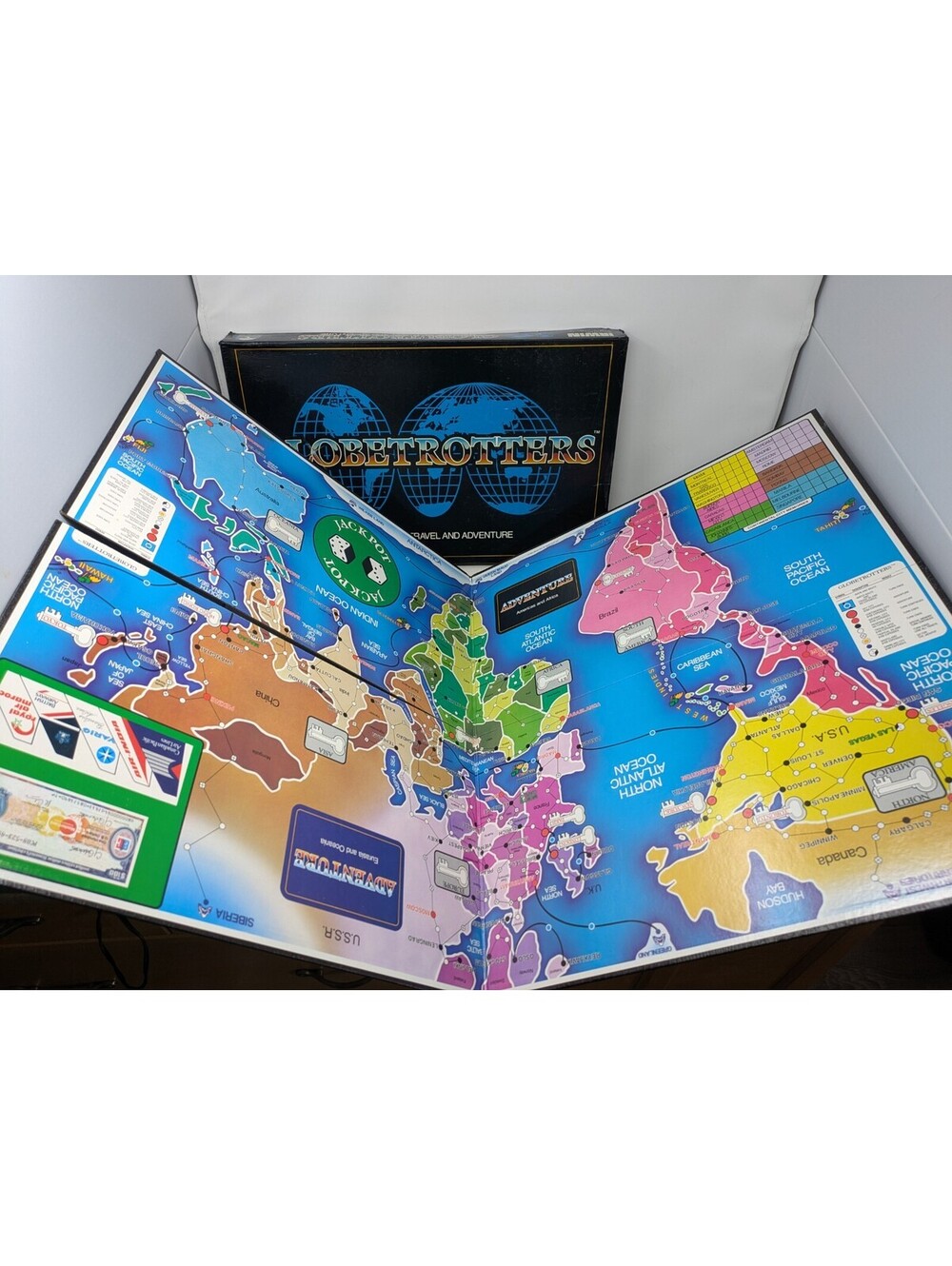 Vintage 1984 Globetrotters Board Game 100% Complete - Picture 4 of 7